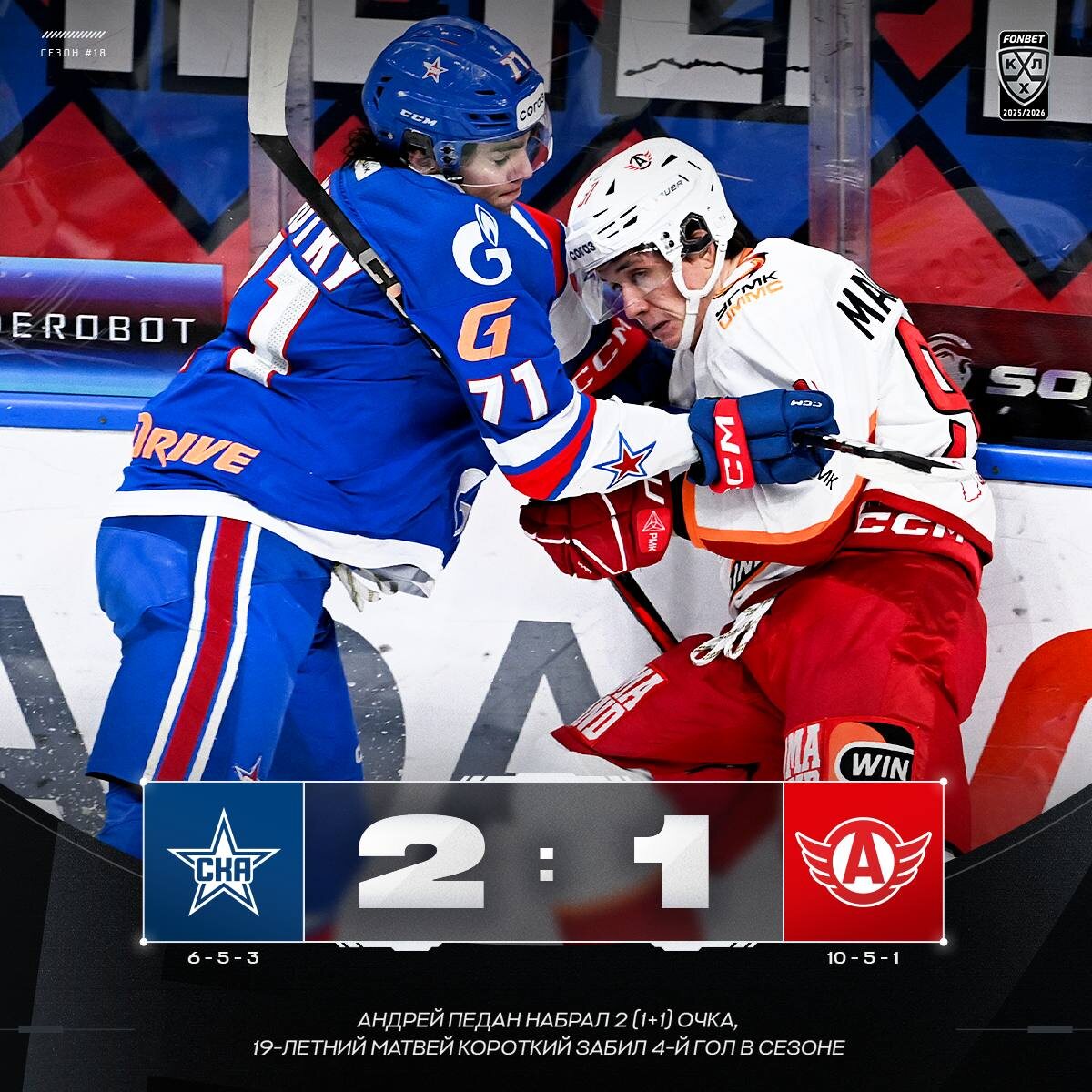 Preview СКА прервал свою серию поражений и победную поступь «Автомобилиста»